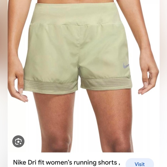 Nike Pants - NWT Nike Dri-fit Running Olive Aura shorts w/ drawstring and liner-Size l/xl